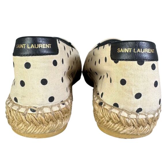 Yves Saint Laurent Signature Logo Polka Dot Espadrilles Women’s Size 36 /6 US - Picture 4 of 8